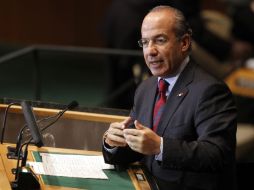 El mandatario mexicano participó como orador ante la asamblea de Naciones Unidas. AP  /