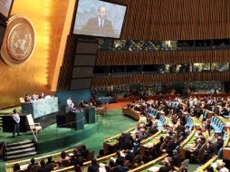 El Presidente Calderón participó en la Asamblea de la ONU desde donde hizo un llamado a la acción global contra el crimen.NOTIMEX  /