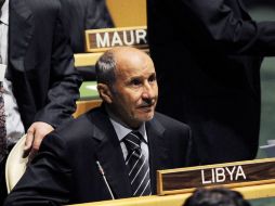 El líder del Consejo Nacional de Transición de Libia (CNT), Mustafá Abdul Jalil, en la sesión de la Asamblea General de ONU. EFE  /