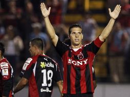 Gabas celebra un gol durante su partido de Champions League de fútbol. REUTERS  /