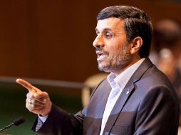 El presidente iraní Mahmud Ahmadinejad durante su discurso en la ONU. AP  /