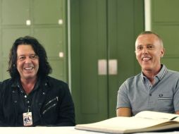 Los miembros de la agrupación Tears for Fears dijeron estar muy contentos de presentarse en México. EFE  /