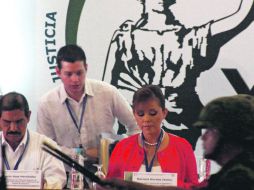 Aspecto de la reunión de procuradores. En la imagen, la procuradora general de la República, Marisela Morales. EL UNIVERSAL  /