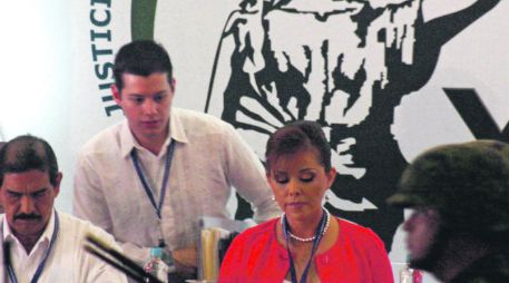 Aspecto de la reunión de procuradores. En la imagen, la procuradora general de la República, Marisela Morales. EL UNIVERSAL  /