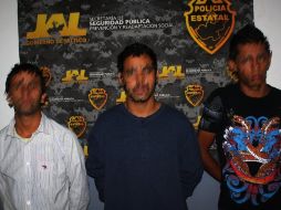 Los tres sujetos fueron puestos a disposición de la Procuraduría General de Justicia del Estado. O. RUVALCABA.  /