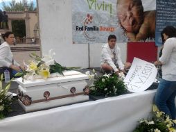 Organizaciones civiles en Durango se manifiestan en contra del aborto. EL UNIVERSAL  /