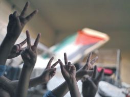 Los palestinos se congratulan por la decisión de Mahmud Abbas de hacer frente a la Asamblea de la ONU. EFE  /