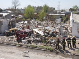La explosión mató a una ciudadana peruana de 43 años e hirió a otras siete personas. EFE  /