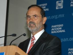 El líder nacional del PAN, Gustavo Madero, se presentó en Guadalajara presidiendo rueda de prensa. ARCHIVO  /