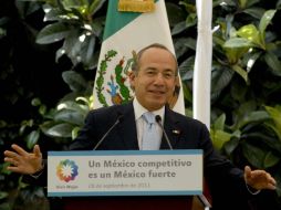 El Presidente Felipe Calderón encabezó el lanzamiento de la campaña 'México se siente'. ARCHIVO  /