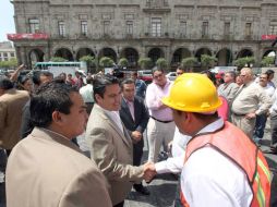 El ejercicio movilizó a 550 personas que laboran en el Palacio Municipal. ESPECIAL  /