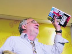 El periodista Javier Sicilia durante la presentación de su libro titulado “Estamos hasta la Madre”. EFE  /