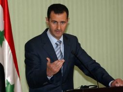 Bashar al Assad durante una conferencia de prensa en el 2009. AFP  /