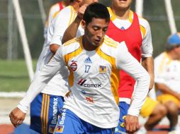El jugador David Toledo de Tigres, durante una sesion de entrenamiento. MEXSPORT  /