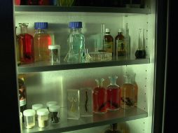 La exposición explica la naturaleza interdisciplinaria de la ciencia forense, en la que hay elementos de medicina y química. EFE  /