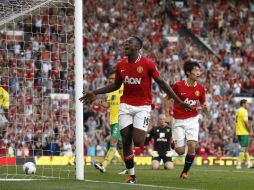 Dany Welbeck celebra gol ante el Norwich. AP  /