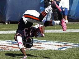 Devin Hester entra a la zona y marca un touchdown. REUTERS  /