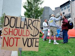 La protesta Ocupemos Wall Street se inició a finales del mes pasado. AP  /