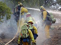 Un devastador incendio ha consumido unas 800 hectáreas en San Diego, Estados Unidos, sin causar víctimas.  AP  /