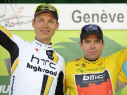 El Alemán Tony Martin (izquierda) ganador del segundo lugar en el Tour de Romandía, será invitado a la inauguración del circuito. AFP  /
