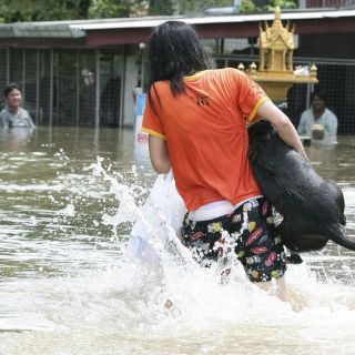 Llegan a casi 400 los muertos por inundaciones en Tailandia y Camboya