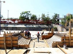 Así lucen los avances de la rehabolitación del Parque Ávila Camacho que desarrolla el Ayuntamiento.  /