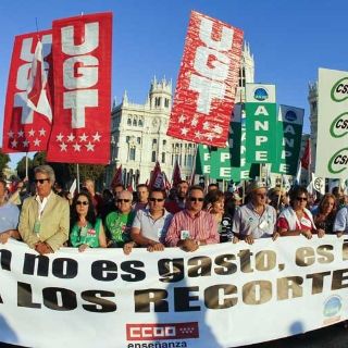 Madrid sigue siendo el centro de manifestantes