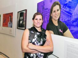 La ex gimnasta Brenda Magaña es una de las figuras del deporte homenajeadas en la exposición.  /