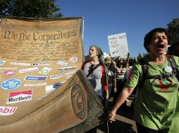 La inconformidad de los indignados se extendió a Washington donde cientos de personas marcharon por la crisis económica. AP  /