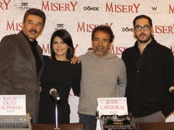 Jorge Ortiz de Pinedo, Itatí Cantoral, Damián Alcázar y Pedro Ortiz de Pinedo. EL UNIVERSAL  /