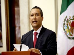 El secretario de Gobernación, Francisco Blake Mora durante una conferencia de prensa. EL UNIVERSAL  /