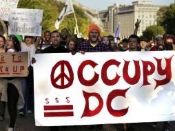 No está claro si los manifestantes están relacionados con el movimiento 'Occupy DC'. AP  /