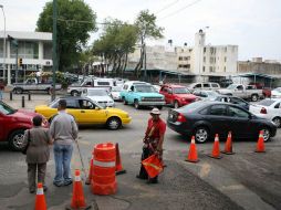 Federalismo y calles aledañas a Hidalgo mostraron un fuerte congestionamiento.  /