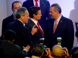 Enrique Peña Nieto y Manlio Fabio Beltrones durante la IV Sesión del Consejo Político Nacional del PRI. EL UNIVERSAL  /
