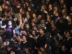 Miles de personas pidieron la dimisión del jefe del Consejo Supremo de las Fuerzas Armadas. EFE  /