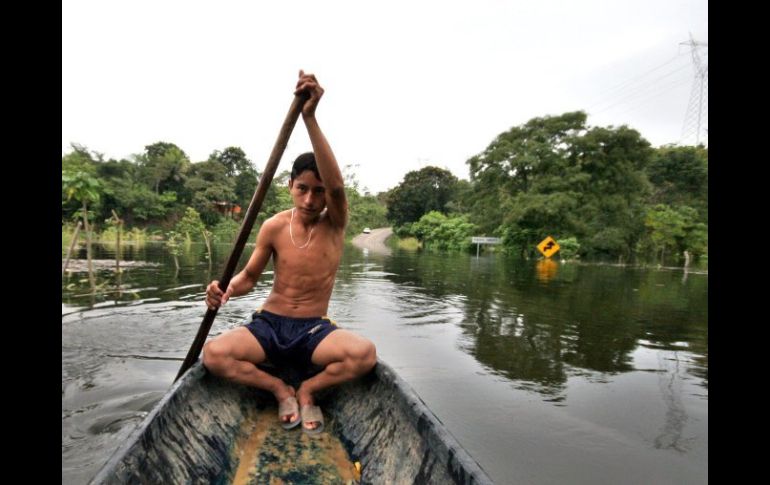 El río Grijalva se encuentra a 38 centímetros por encima de su nivel crítico. NOTIMEX  /