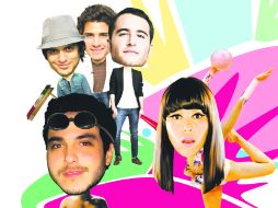 Rodrigo Dávila, líder de Motel; Bibi, Julio y Jesús, integrantes del grupo Reik; y Denisse, integrante de Belanova.  /