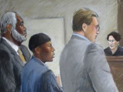 Un dibujo durante la audiencia de Omar Faruk Abdulmutallab en Detroit. AP  /