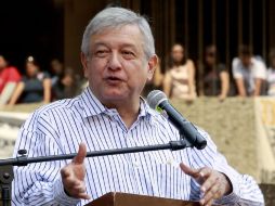 López Obrador habló hoy la Fundación José Ortega y Gasset-Gregorio Marañón de Madrid. ARCHIVO  /