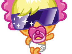Lady Goo Goo es un bebé rubio con lentes de sol que aparece en ‘The Moshi Dance’. ESPECIAL  /