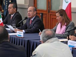 El Presidente Felipe Calderón se reunió hoy con organizaciones sociales. EL UNIVERSAL  /