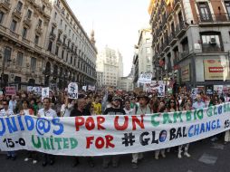 La protesta de los indignados comenzó en Madrid, España. EFE  /