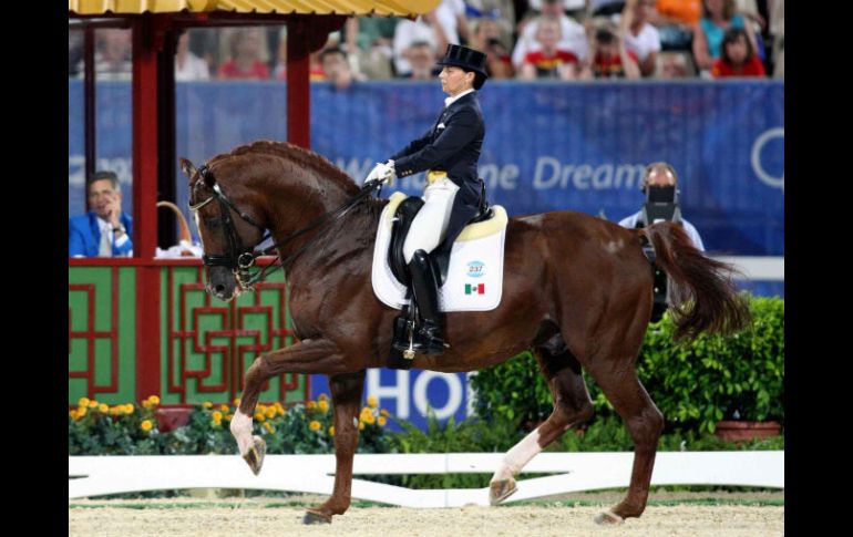 Bernardette Pujals da la posiblidad de que México obtenga una medalla en Adiestramiento. MEXSPORT  /