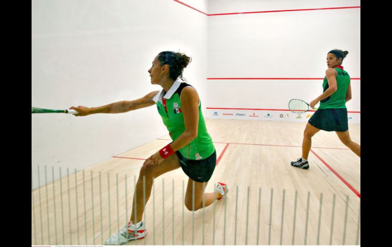 Terán, durante la competencia femenil de Squash. MEXSPORT  /