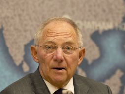 El Ministro de Finanzas de Alemania, Wolfgang Schauble, durante una conferencia en e Londres. REUTERS  /