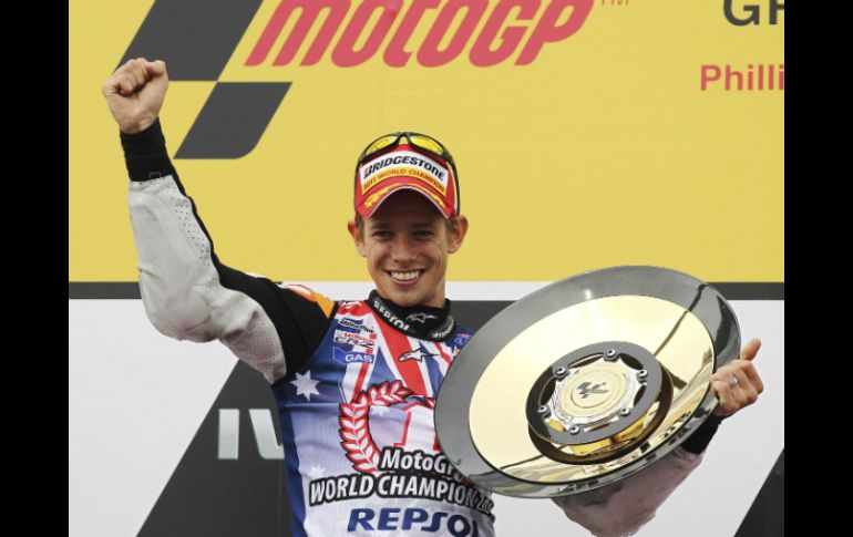 El pasado fin se semana, Stoner se coronó Campeón del Mundo de MotoGP. REUTERS  /