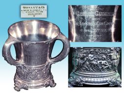 En la imagen, hielera de plata de comienzos del siglo XIX marca Tiffany, parte de la herencia de May de Polignac. ESPECIAL  /