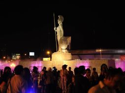 La Minerva se coloreó de rosa, en la conmemoración del Día Internacional de la Lucha Contra el Cáncer de Mama.  /