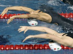 Fernanda González y la también mexicana Lourdes Villaseñor en la competencia. AP  /