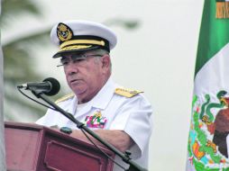El secretario de la Marina, Mariano Francisco Saynez, durante la inauguración un centro de desarrollo infantil en Yucatán. ESPECIAL  /